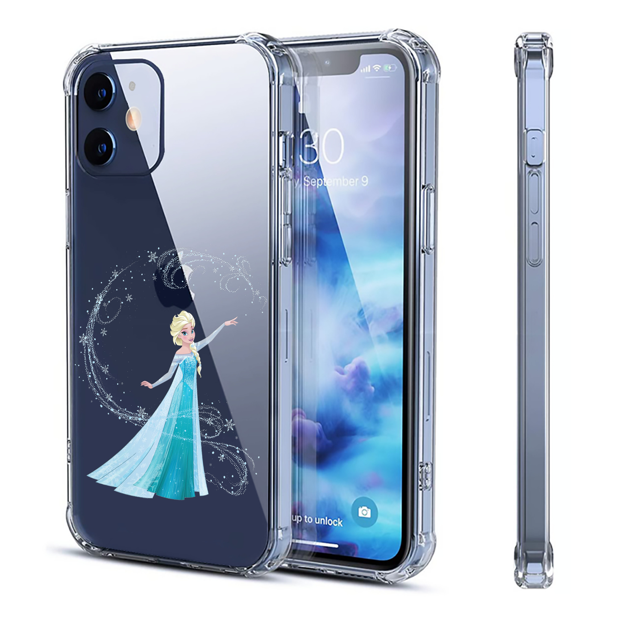 （画像用） アナと雪の女王 アンナ エルサ Frozen Anna Elsa 【iPhone 12シリーズ対応】透明スマホケース（クリアソフトケース）